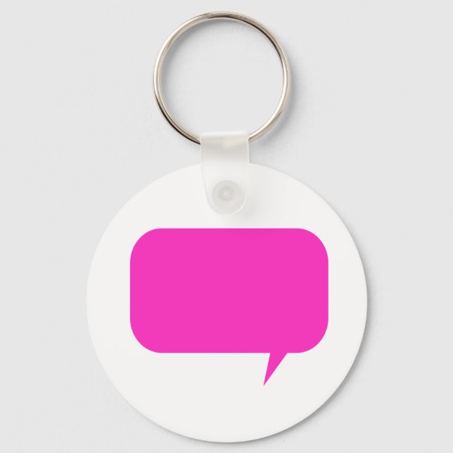 Custom Quotebox Pink Keychain (Front)