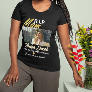 Custom R.I.P Mom Memorial T-Shirt with Photo 
