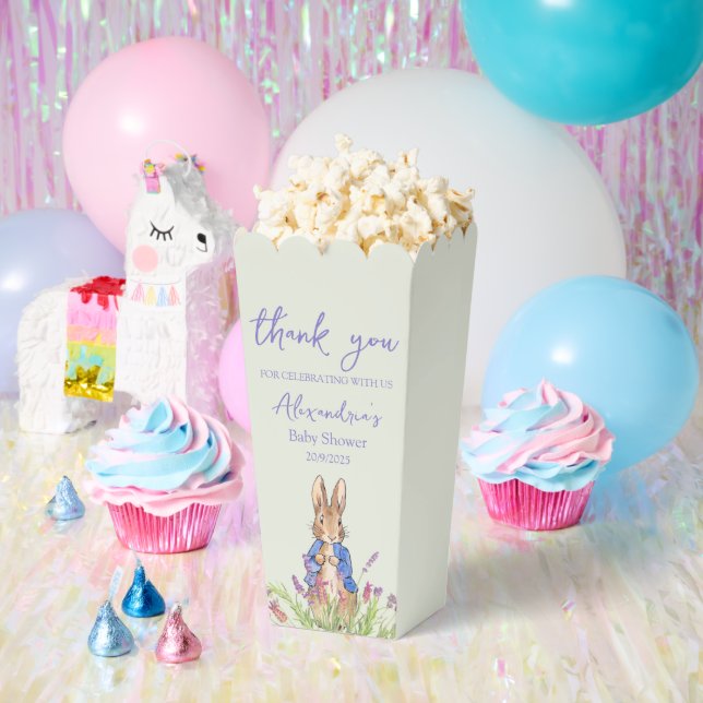 Custom rabbit in blue jacket favor box (Party)