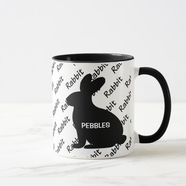 Custom Rabbit Silhouette Mug (Right)