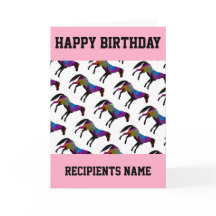 Custom Racehorse Birthday Card