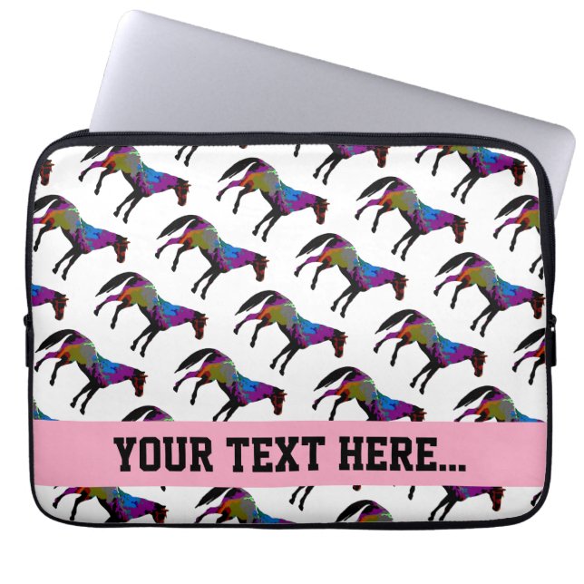 Custom Racehorse Laptop Sleeve (Front)