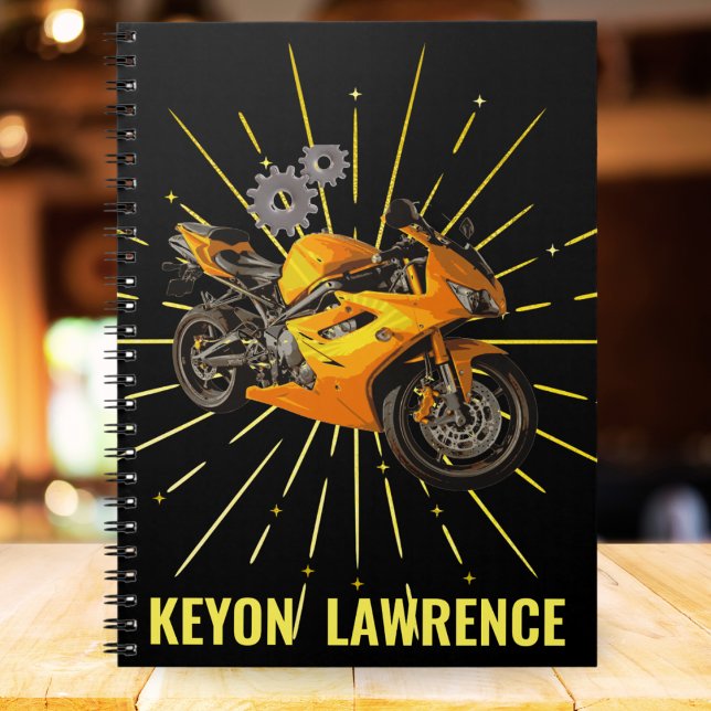 Custom Racing Bike Motocycle Boys Back-to- school  Notebook (Creator Uploaded)