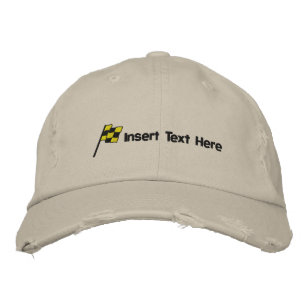 Custom Racing Flag Embroidered Hat