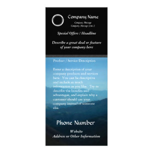 Custom Rack Card, Classic Black Design, Print Your Card