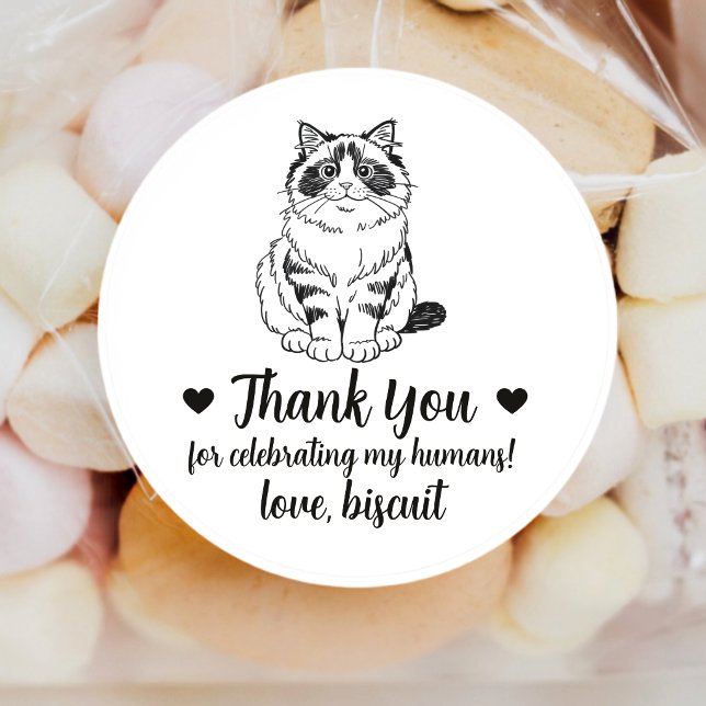 Custom Ragdoll Cat Wedding Favour Stickers (Creator Uploaded)