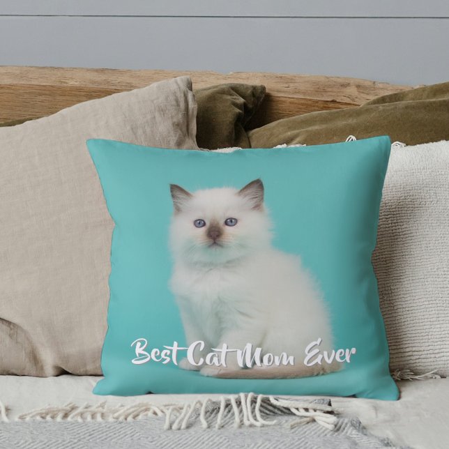 Custom Ragdoll Kitten Photo Throw Pillow (Custom Ragdoll Kitten Photo Throw Pillow)