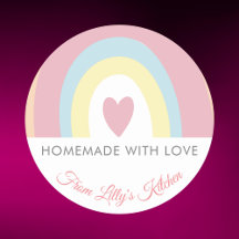 Custom Rainbow Backing small business sticker