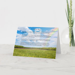 Custom Rainbow Bridge Greeting Card, Female Dog Card