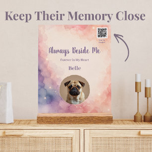 Custom Rainbow Bridge Memorial with Grief Playlist Acrylic Sign