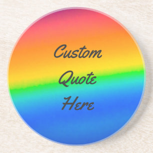 Custom Rainbow Coaster