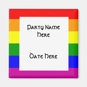 Custom Rainbow Flag Party Favours Magnet