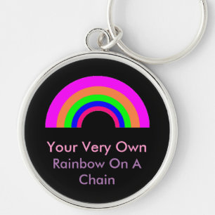CUSTOM Rainbow On A Chain Keychain