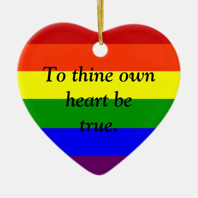 Custom Rainbow Ornament, Custom Gay Pride Ornament (Front)