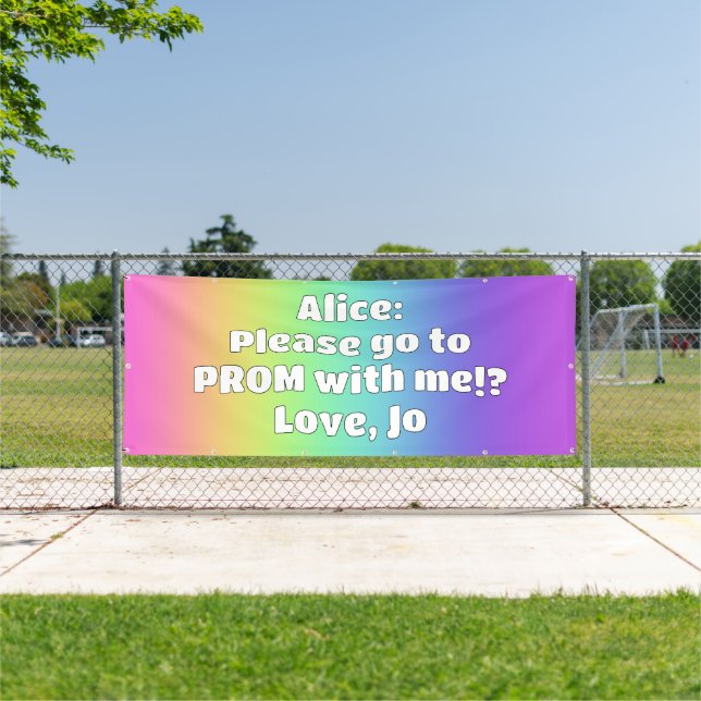 Custom Rainbow Prom Banner (Insitu)