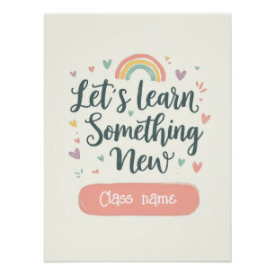 Custom Rainbow Quote Poster for Classroom