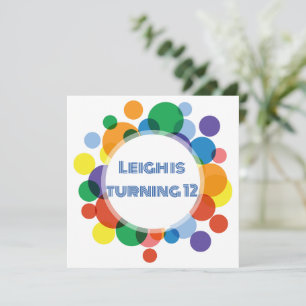 Custom Rainbow Spots Invitation