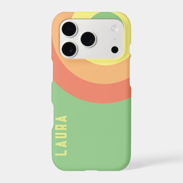 Custom Rainbow Target – green, Peach  (Back)