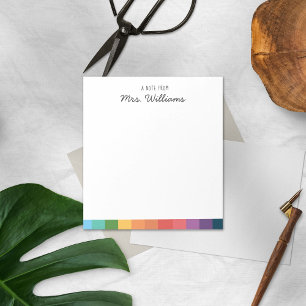 Custom Rainbow Teacher Notepad