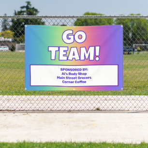Custom Rainbow Team Banner