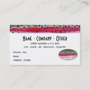 Custom Rainbow Trout Business Card