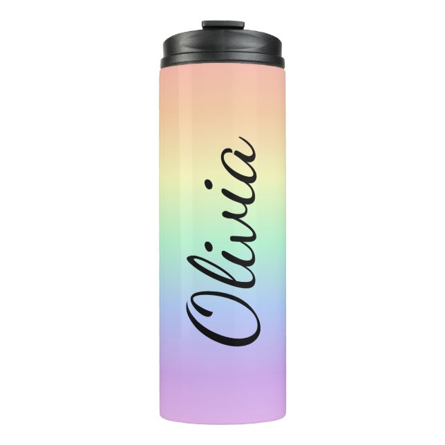 Custom Rainbow Tumbler With Name (Front)