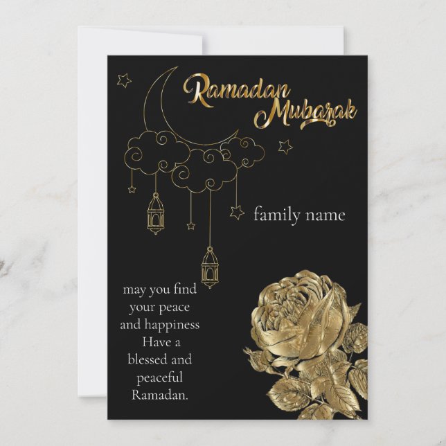 custom ramadan greeting holiday card (Front)