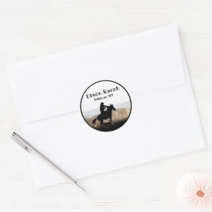 Custom Ranch Cowboy Horse Big Sky Classic Round Sticker