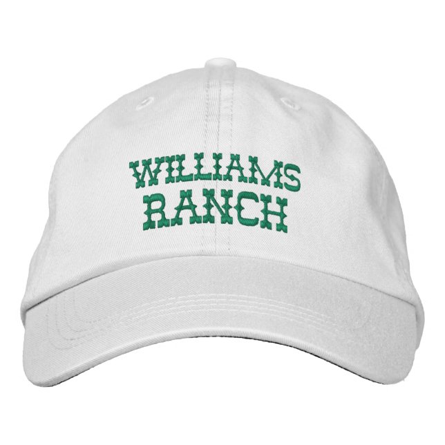 Custom Ranch Name Embroidered Hat (Front)