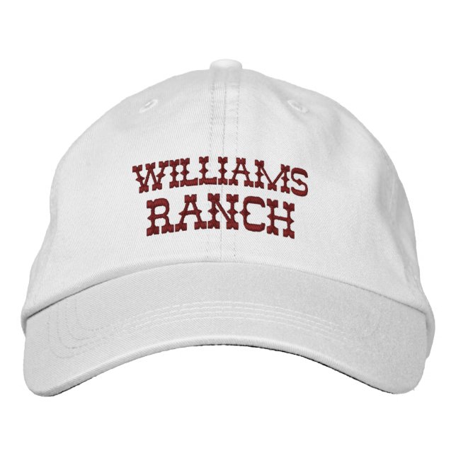 Custom Ranch Name Embroidered Hat (Front)