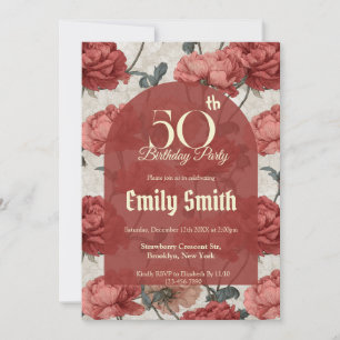 Custom Ranunculus Petal Surprise Birthday Invitation