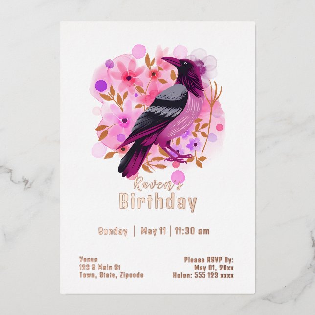 Custom Raven Birthday (Front)