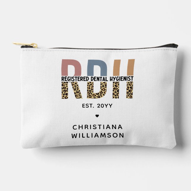 Custom RDH Registered Dental Hygienist Gifts  Accessory Pouch (Front)