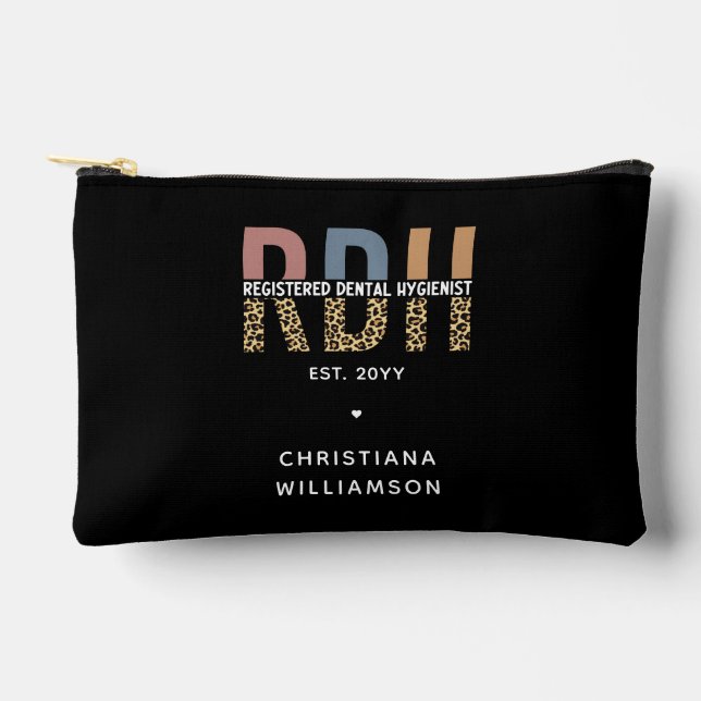 Custom RDH Registered Dental Hygienist Gifts Accessory Pouch (Front)