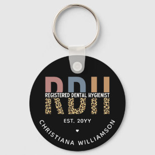 Custom RDH Registered Dental Hygienist Gifts Keychain