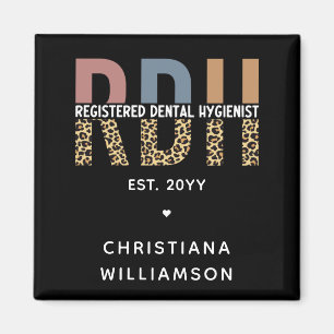 Custom RDH Registered Dental Hygienist Gifts Magnet
