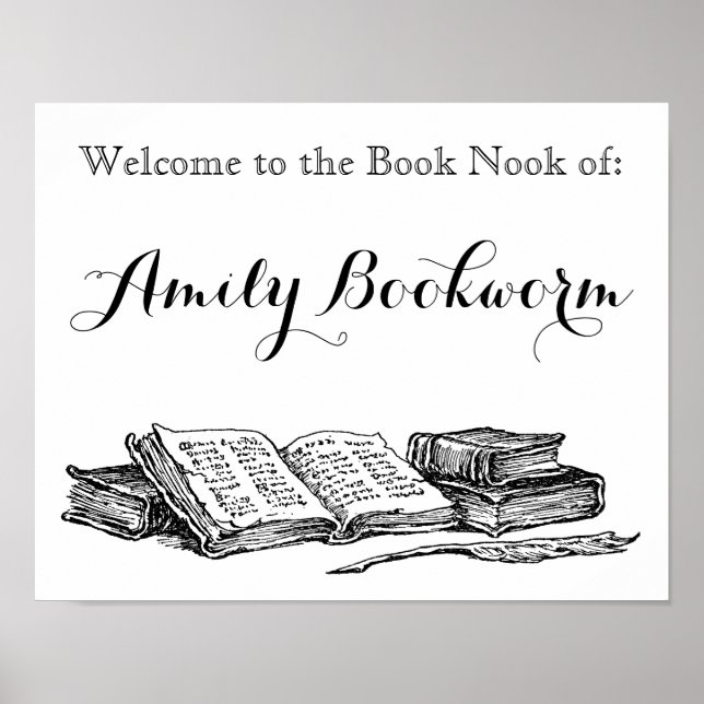 Custom Reader Book Nook Vintage Books Poster (Front)