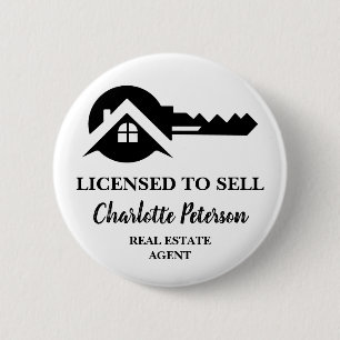 Custom Real Estate Agent Promotional  2 Inch Round Button