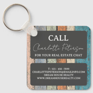 Custom Real Estate Agent Realtor Promotional  Keychain