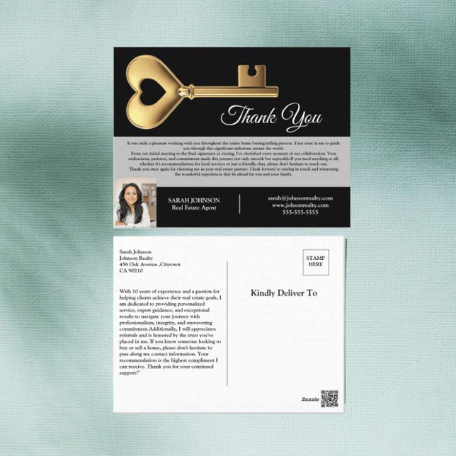 Custom Real Estate Agent  Thank You To Client Postcard (Creator Uploaded)