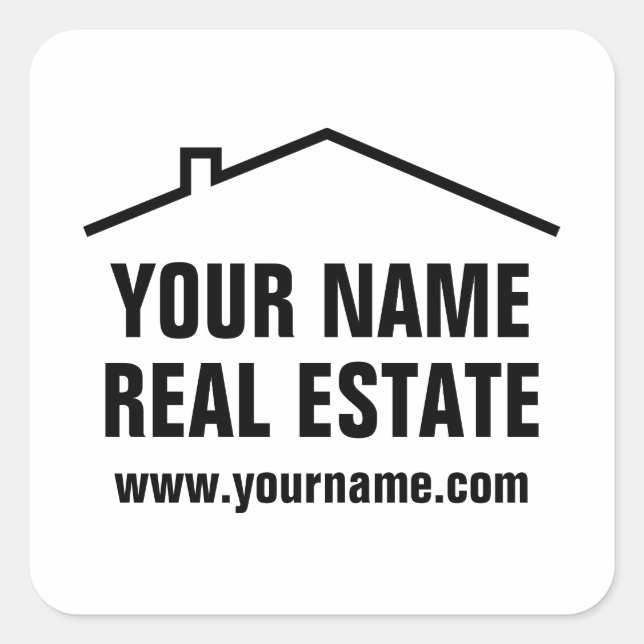 Custom Real Estate and property development Square Sticker (Front)