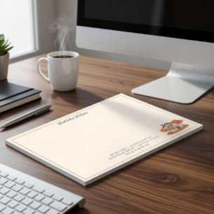 Custom Real Estate Autumn House Notepad