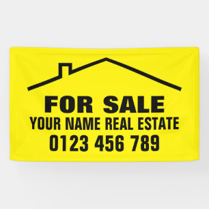 Custom real estate banner sign for realtor company