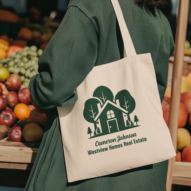 Custom Real Estate Company Forest Home Realtor Tote Bag (Creator Uploaded)