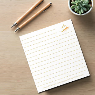 Custom Real Estate Company Gold House Realtor Notepad