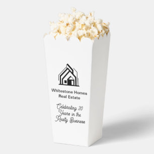 Custom Real Estate Company Logo Realtor Popcorn Favor Box