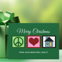 Custom Real Estate Company Merry Christmas Green