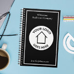 Custom Real Estate Company Your Logo Realtor 2024 Planner<br><div class="desc">This chic custom realtor 2024 planner is personalized with your realty company logo in the centre. Add your real estate company name and agent on this modern design for a classy,  customized holiday gift.</div>