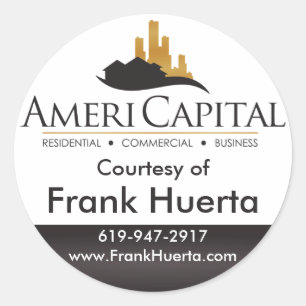 CUSTOM Real Estate Courtesy of Classic Round Sticker