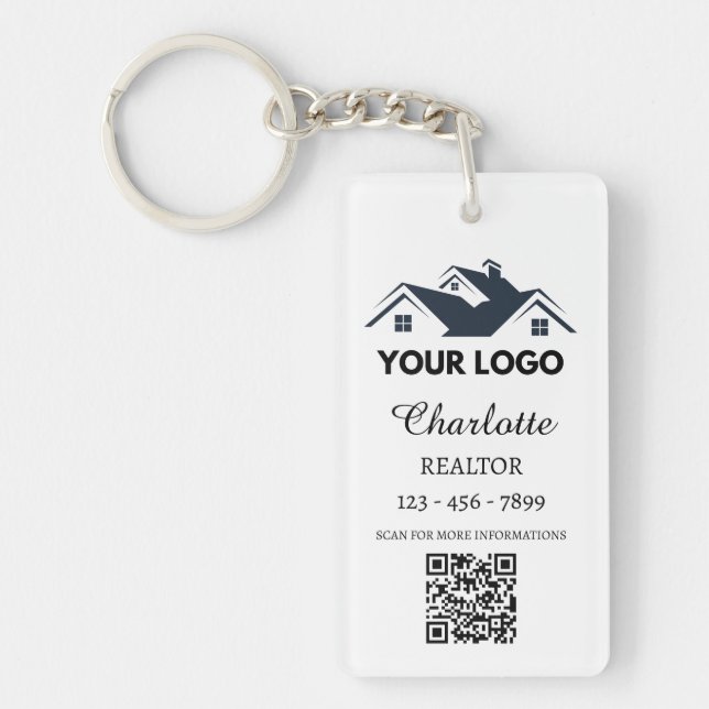 Custom Real Estate Key Chains (Front)